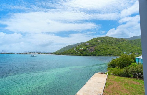 Road Town Apartment | Waterfront 2BR/2BA calm bay views plus dock access Tortola
