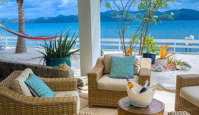Beautiful Private Waterfront Estate, 2 Properties, 4 Bedrooms, West End Tortola in Tortola