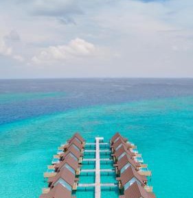 Water villa with private pool and Free access to sea plane lounge on Arrival